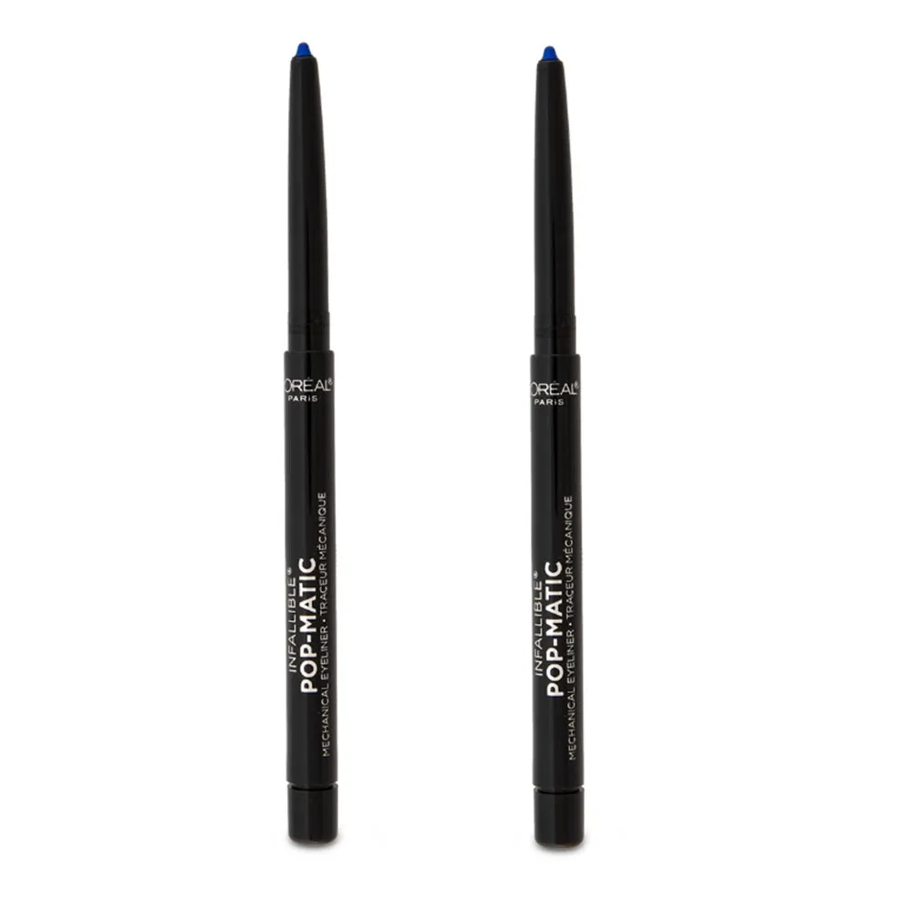 Pack of 2 L'Oreal Paris Infallible Pop-Matic Mechanical Eyeliner, Extreme Blue #517