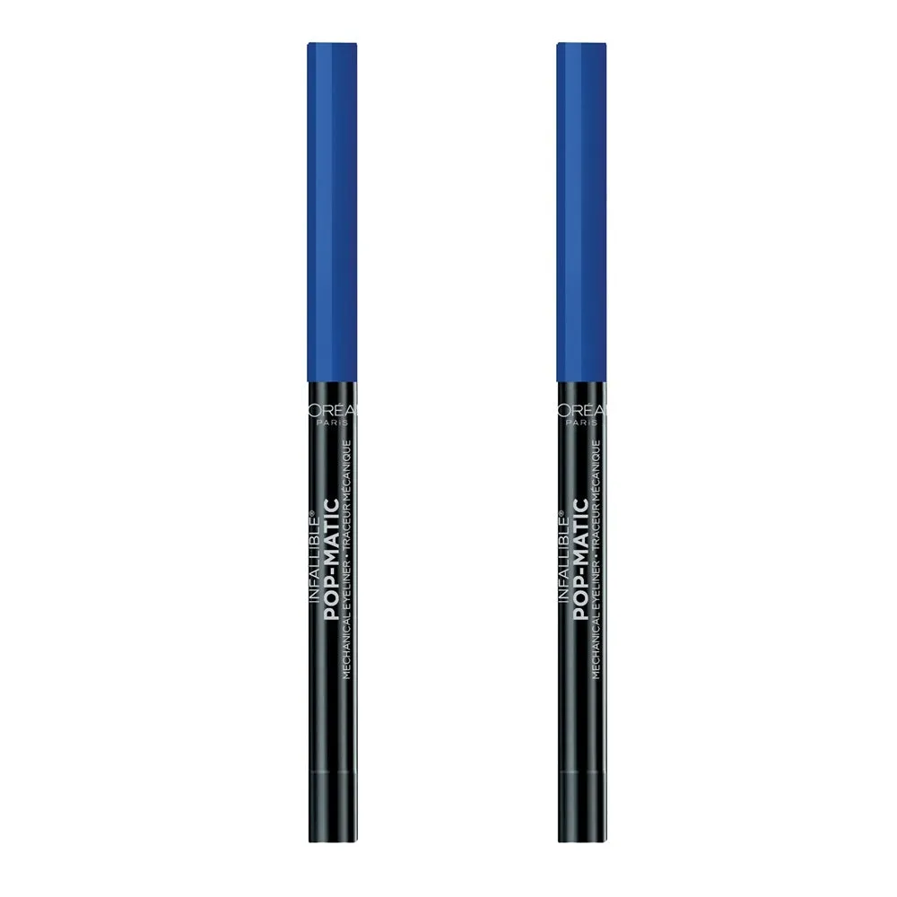 Pack of 2 L'Oreal Paris Infallible Pop-Matic Mechanical Eyeliner, Extreme Blue #517