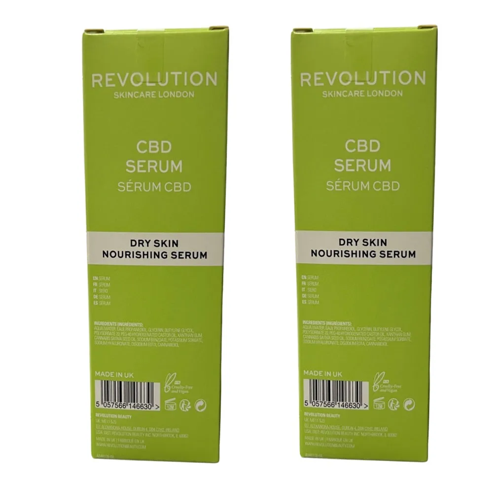 Pack of 2 Makeup Revolution Beauty Serum, Dry Skin Nourishing Serum