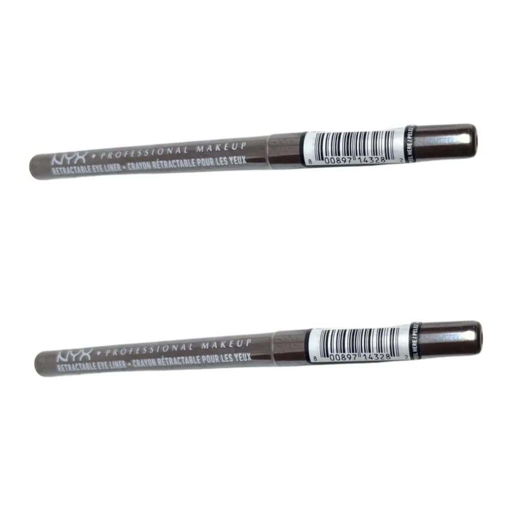Pack of 2 NYX Professional Makeup Retractable Mechanical Eye Liner, Brown MPE04