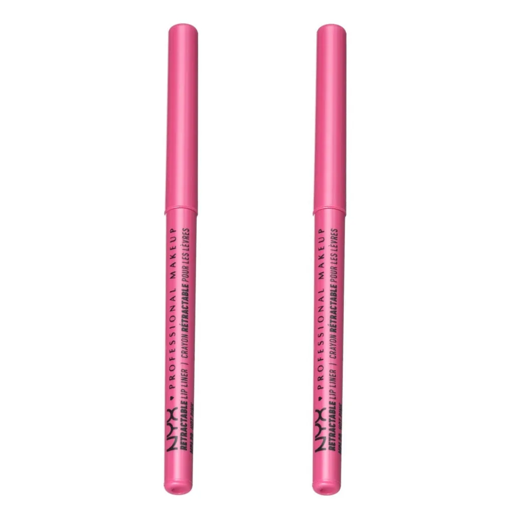 Pack of 2 NYX Professional Makeup Retractable Mechanical Lip Liner, Hot Pink MPL20