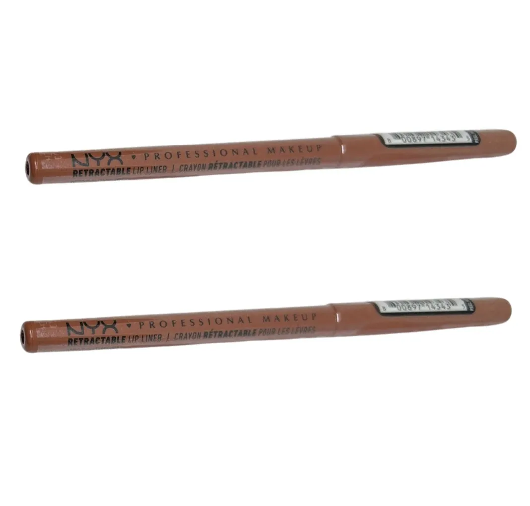 Pack of 2 NYX Professional Makeup Retractable Mechanical Lip Liner, Natural MPL01