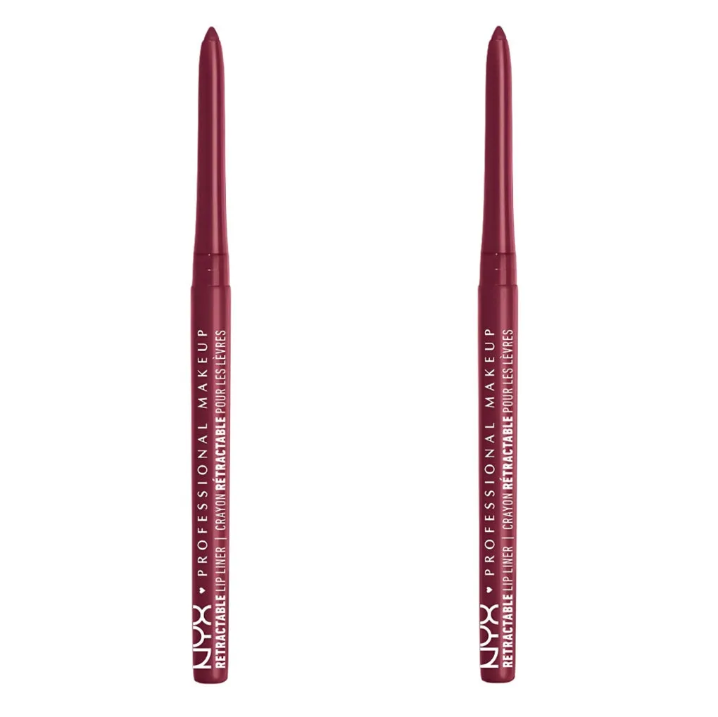 Pack of 2 NYX Professional Makeup Retractable Mechanical Lip Liner, Plum MPL16
