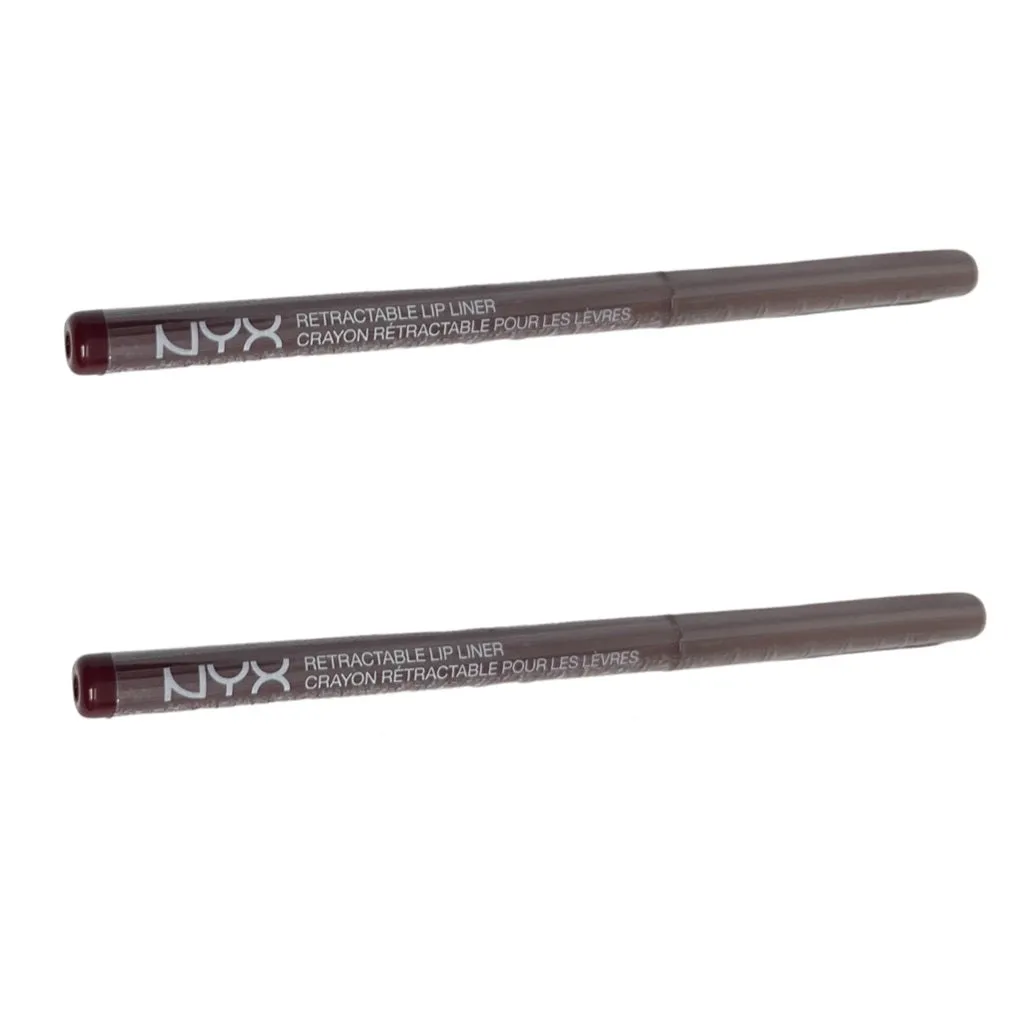 Pack of 2 NYX Professional Makeup Retractable Mechanical Lip Liner, Plum MPL16