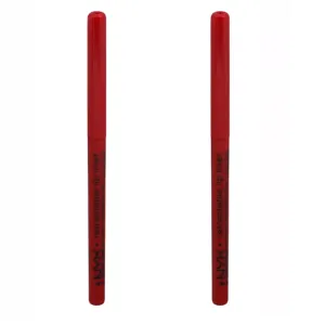 Pack of 2 NYX Professional Makeup Retractable Mechanical Lip Liner, Red MPL11