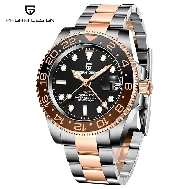 PAGANI DESIGN Luxury Men's GMT Mechanical Watch