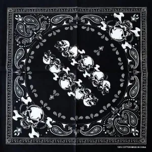Paisley Skull Bandana