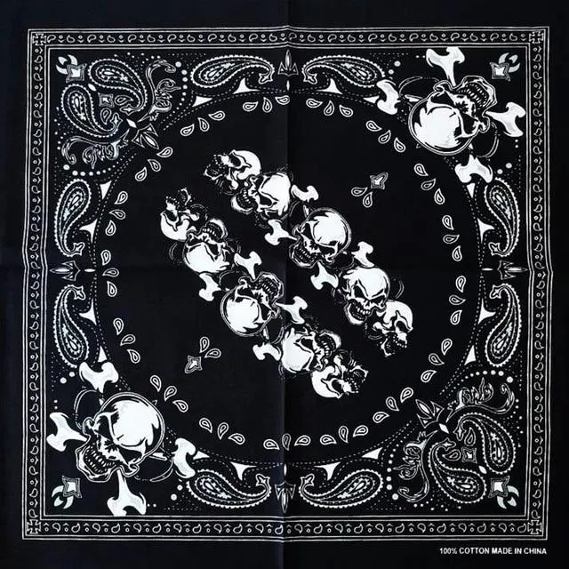 Paisley Skull Bandana