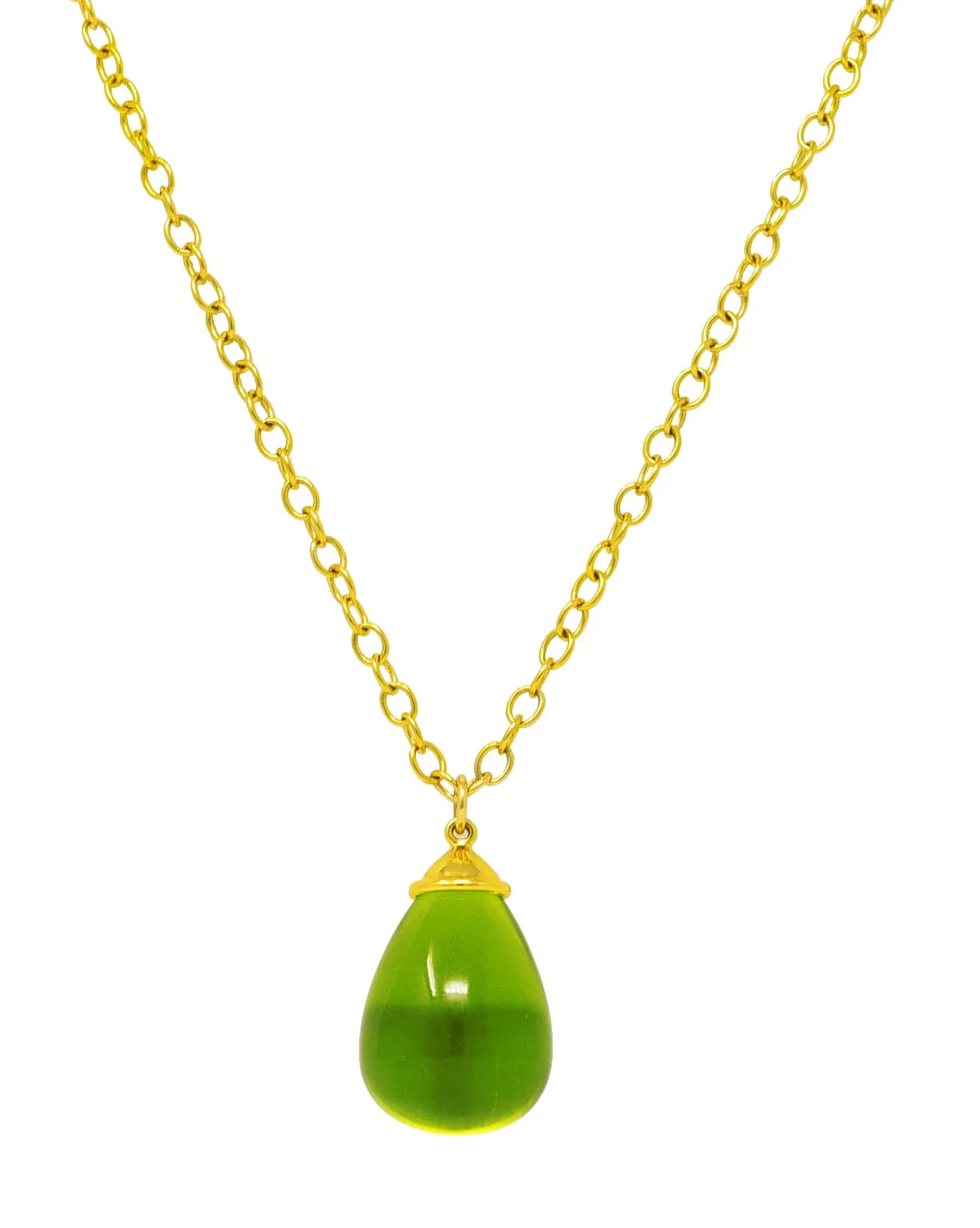 Paloma Picasso Tiffany & Co. Crystal Quartz 18 Karat Yellow Gold Pendant Necklace
