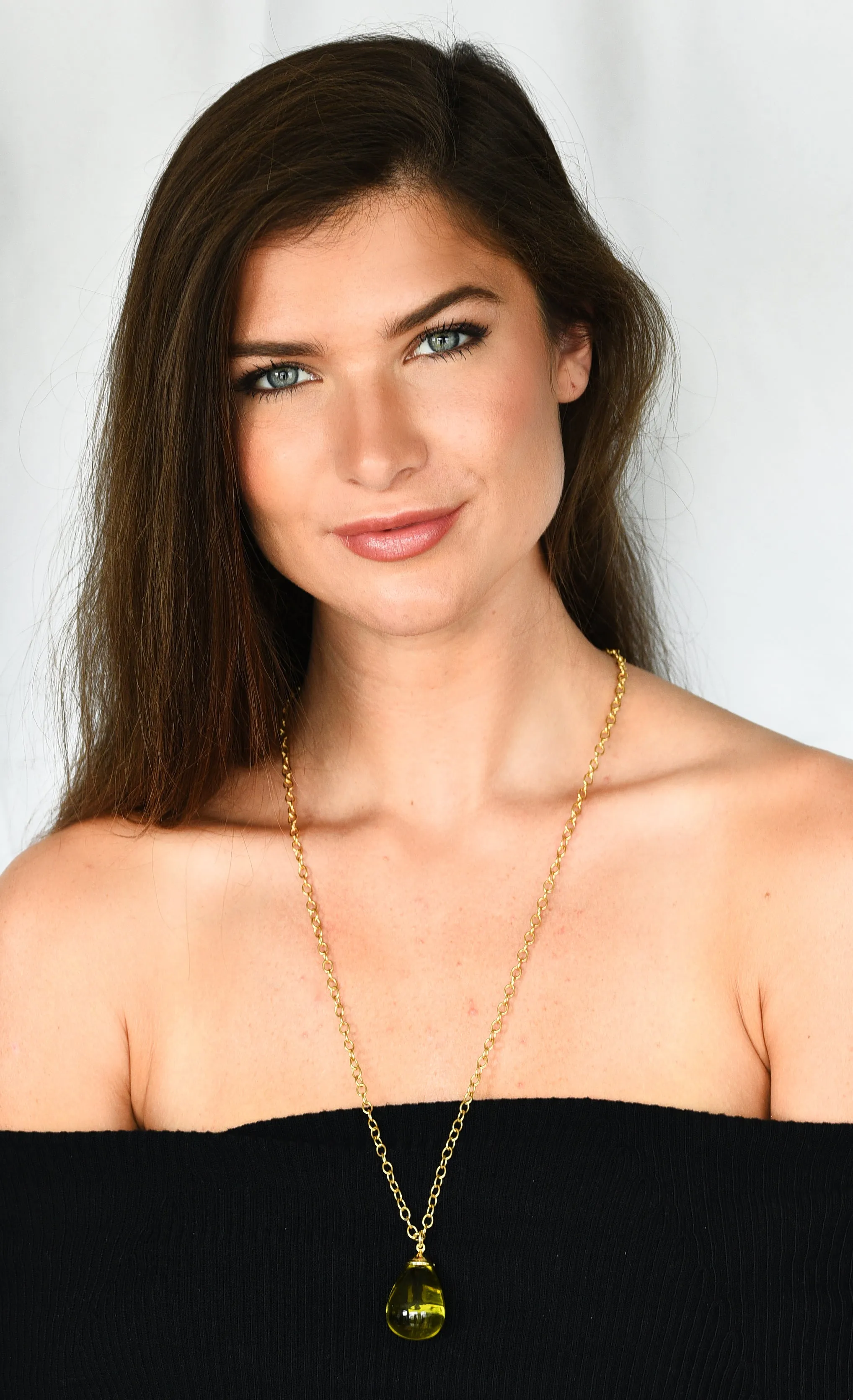 Paloma Picasso Tiffany & Co. Crystal Quartz 18 Karat Yellow Gold Pendant Necklace