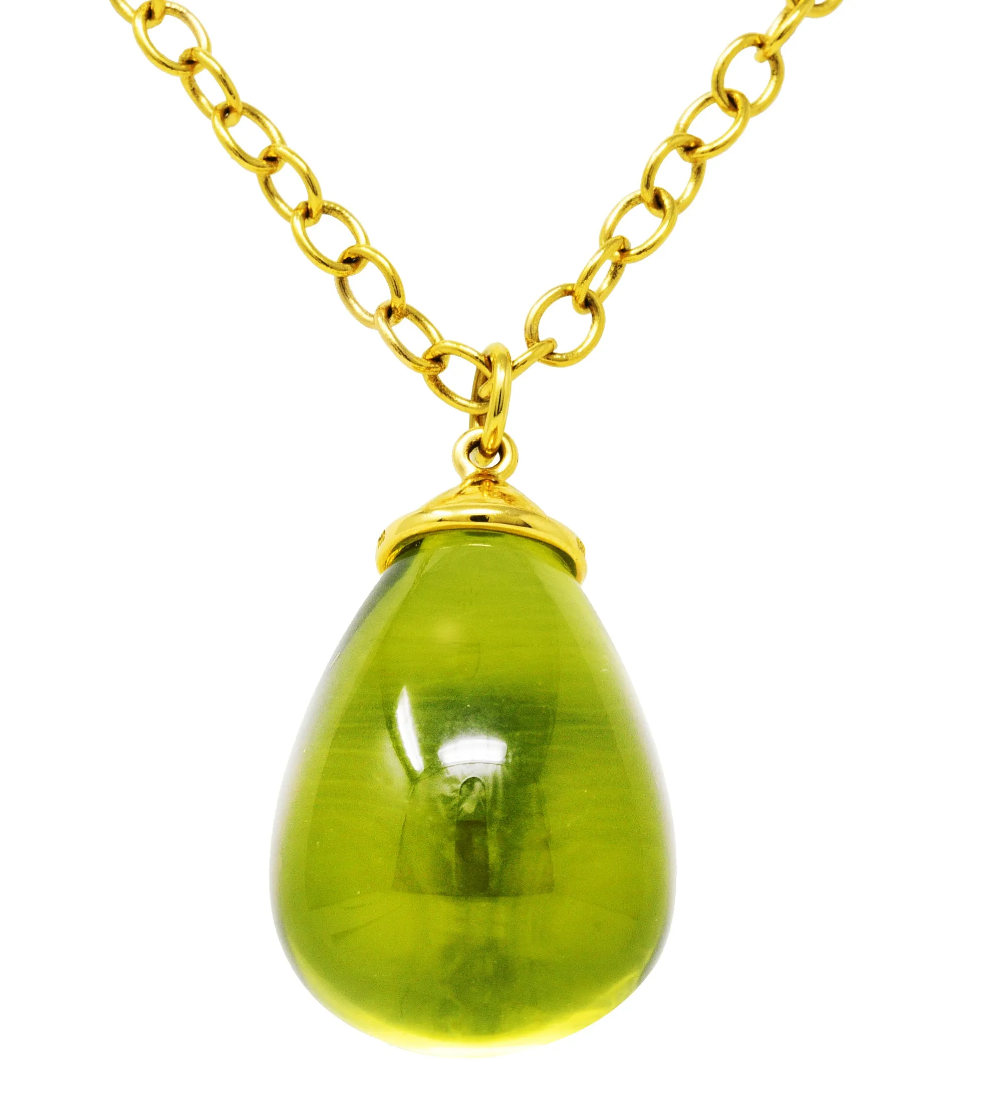 Paloma Picasso Tiffany & Co. Crystal Quartz 18 Karat Yellow Gold Pendant Necklace