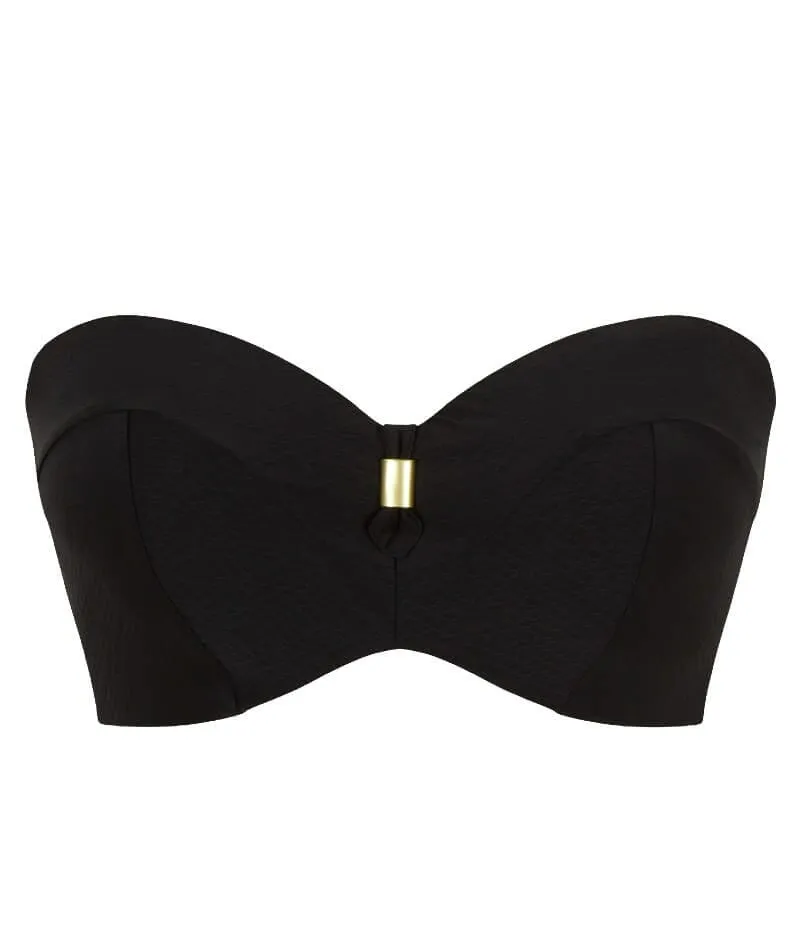 Panache Swimwear Marianna D-H Cup Bandeau Bikini Top - Black