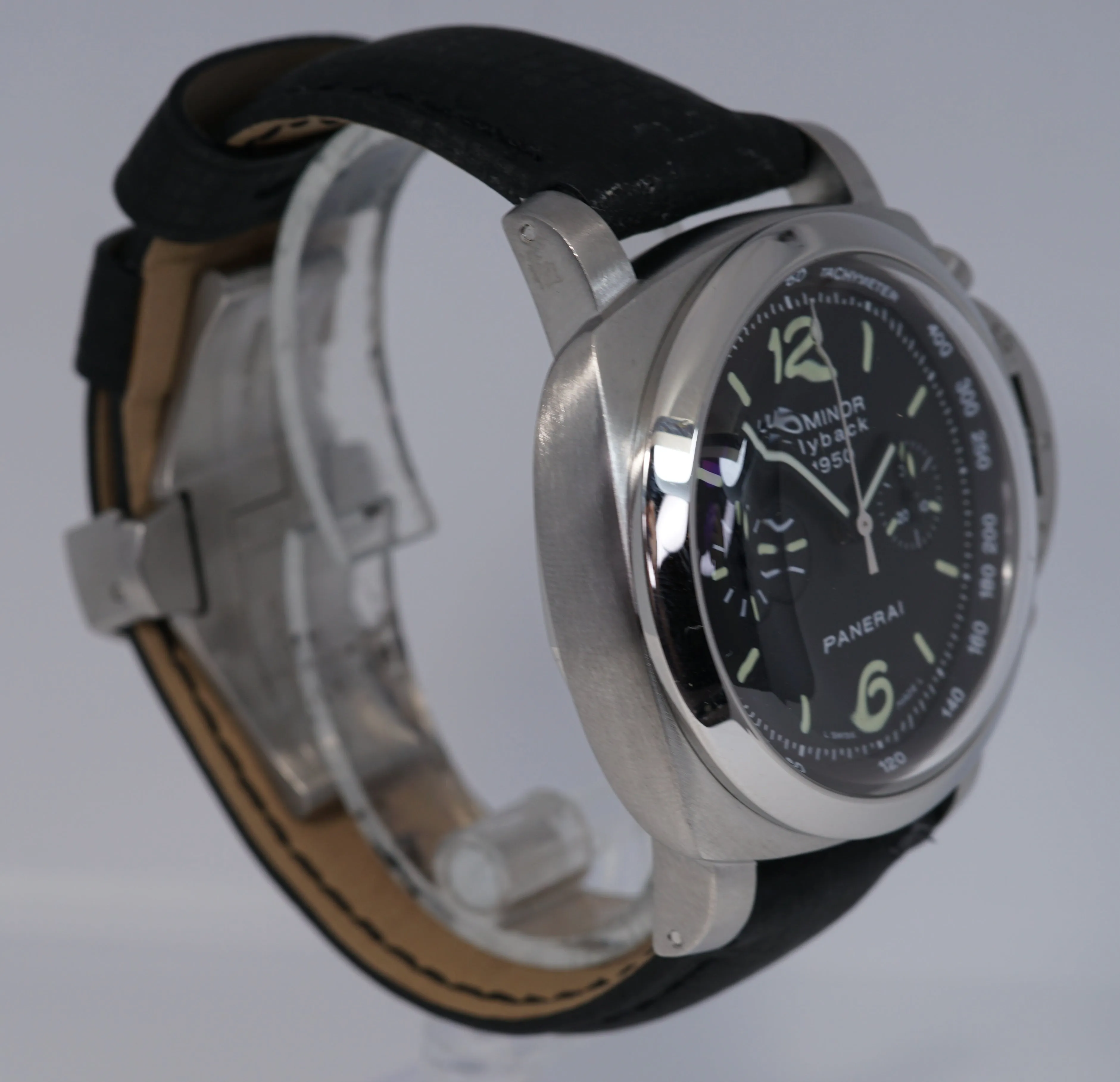 Panerai PAM 212 Luminor 1950 Flyback Chronograph 44MM Stainless Watch PAM00212