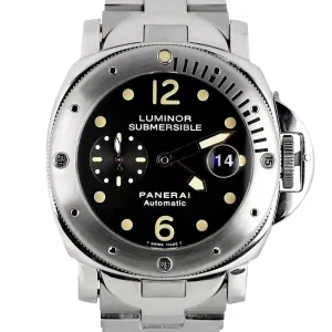 Panerai PAM 24 44mm Luminor Submersible Patina Steel Automatic Watch PAM00024