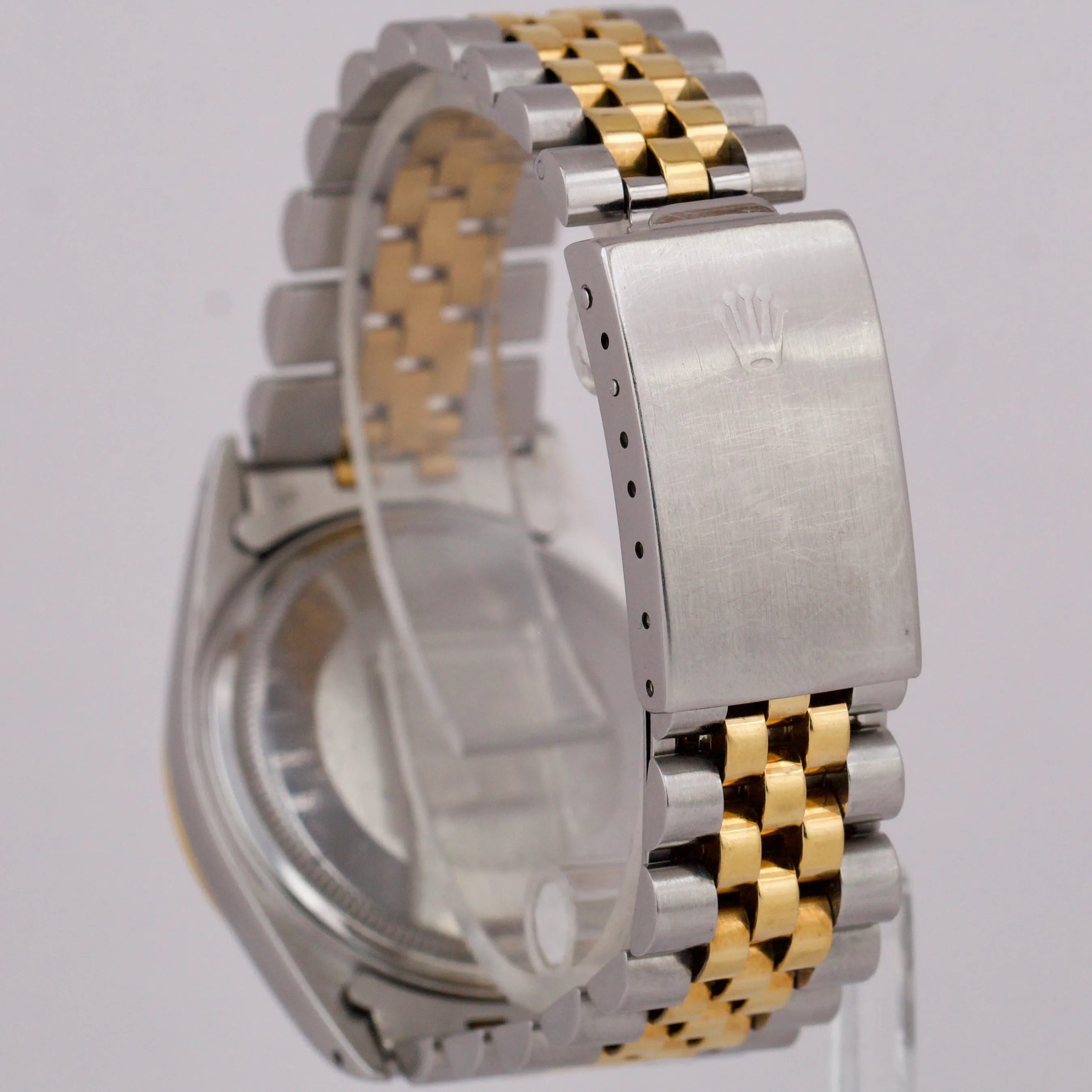 PAPERS Rolex DateJust 36mm Champagne 18K Gold Steel JUBILEE Watch 16013 B P
