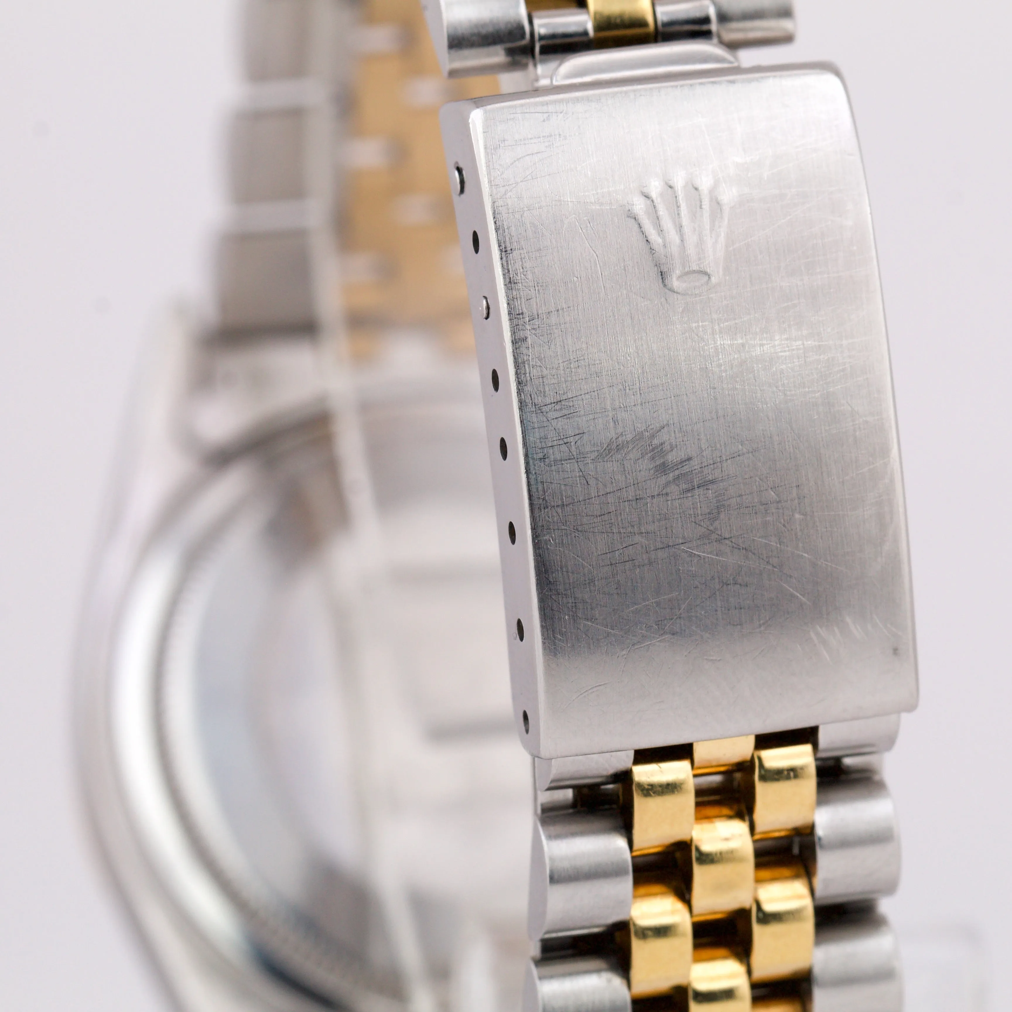 PAPERS Rolex DateJust 36mm Champagne 18K Gold Steel JUBILEE Watch 16013 B P