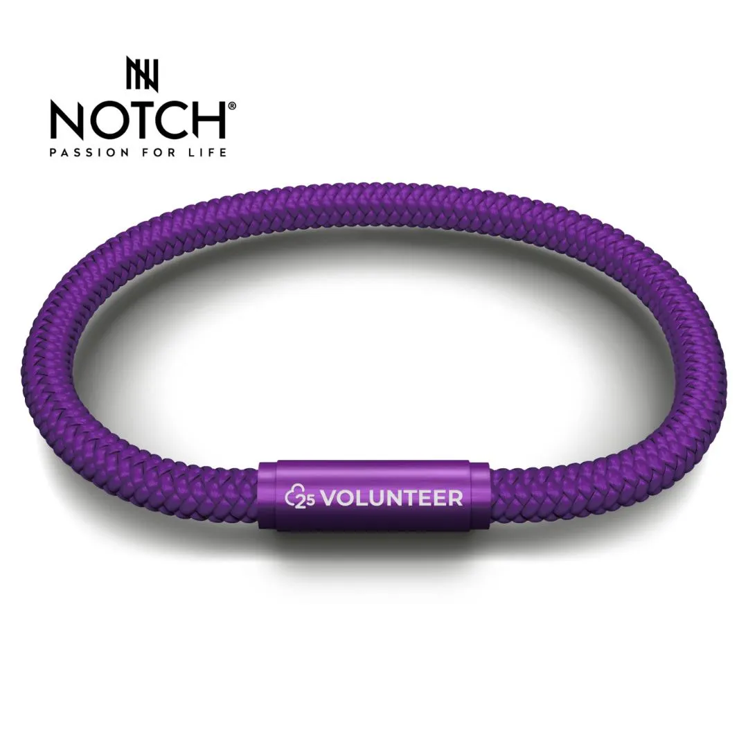 parkrun x NOTCH 25 volunteer milestone Sports Cord Bracelet