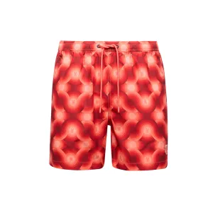 Paros printed swim trunk-hot coral