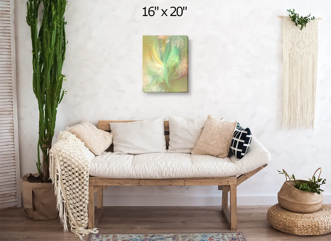 Pastel Ethereal Angel Art Print, Contemporary Abstract Artwork with Symbolism - "Higher Self"