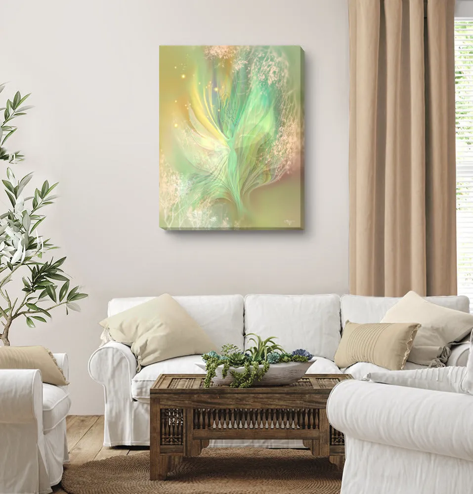 Pastel Ethereal Angel Art Print, Contemporary Abstract Artwork with Symbolism - "Higher Self"
