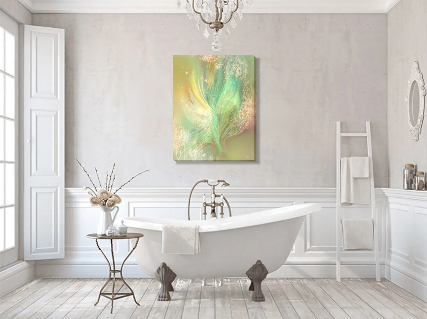 Pastel Ethereal Angel Art Print, Contemporary Abstract Artwork with Symbolism - "Higher Self"
