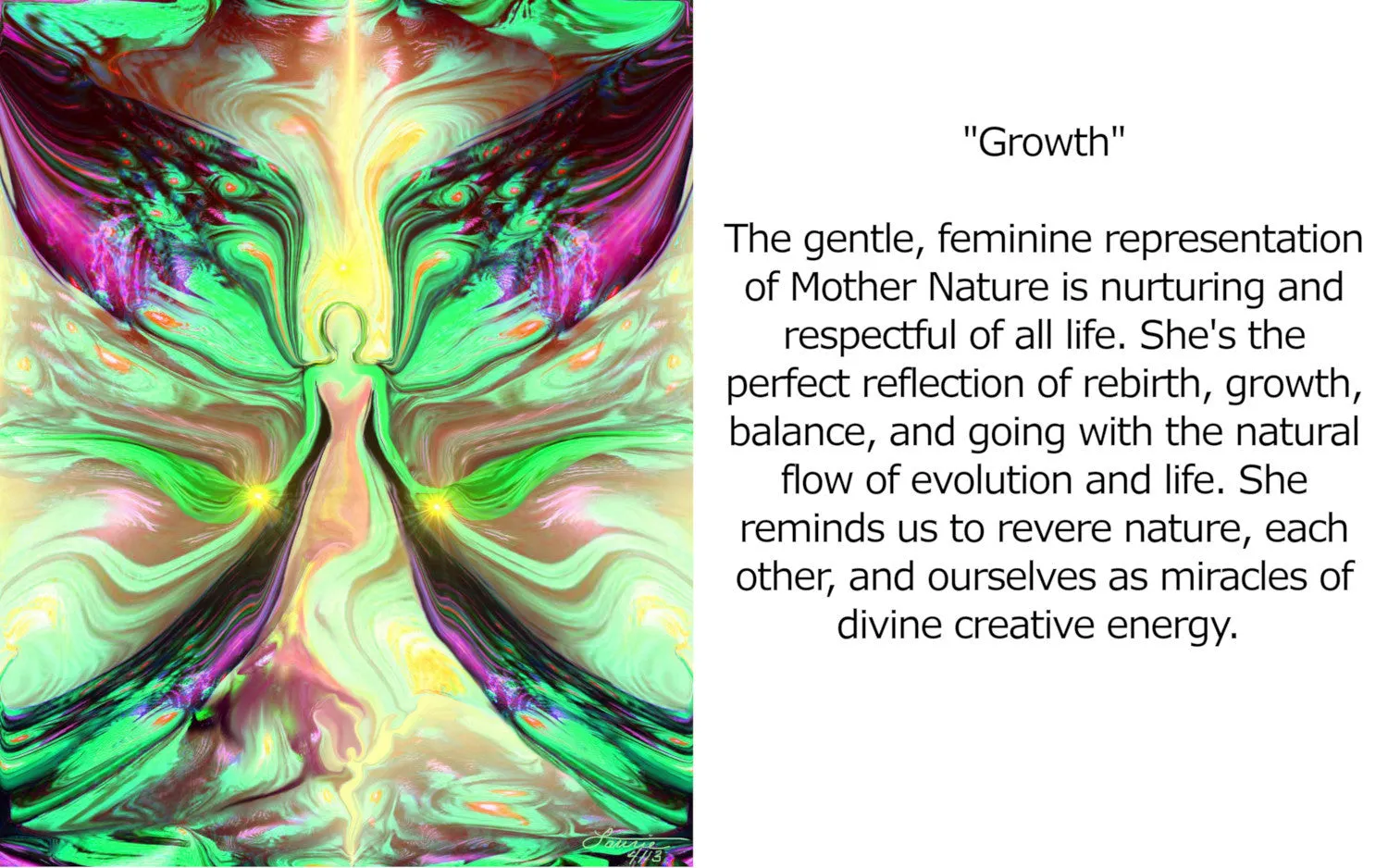 Pastel Green Yellow Angel Canvas Print, Reiki-Inspired Metaphysical Art - "Growth"