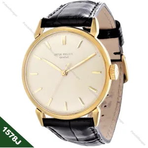 Patek Philippe 1578J Vintage Calatrava Watch 36mm with "Spider Lugs" Circa 1956