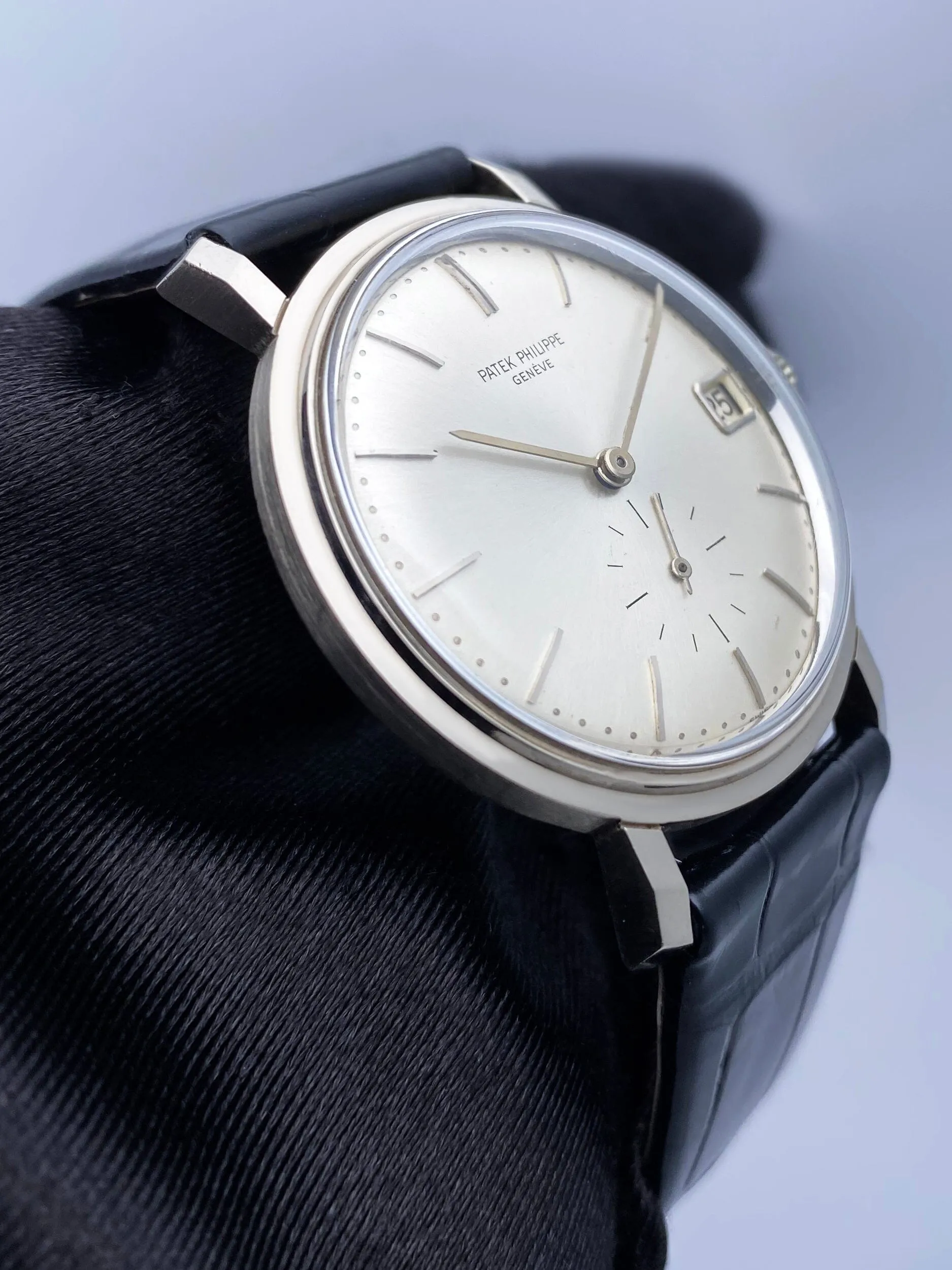 Patek Philippe Calatrava 3445G 18K White Gold Mens Watch With Archives