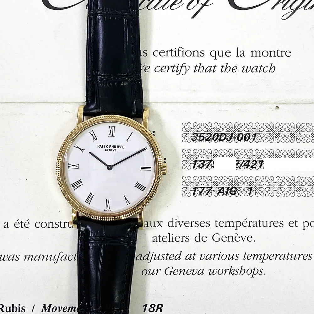 Patek Philippe Calatrava 3520DJ-001 White Roman Dial Jul 2010