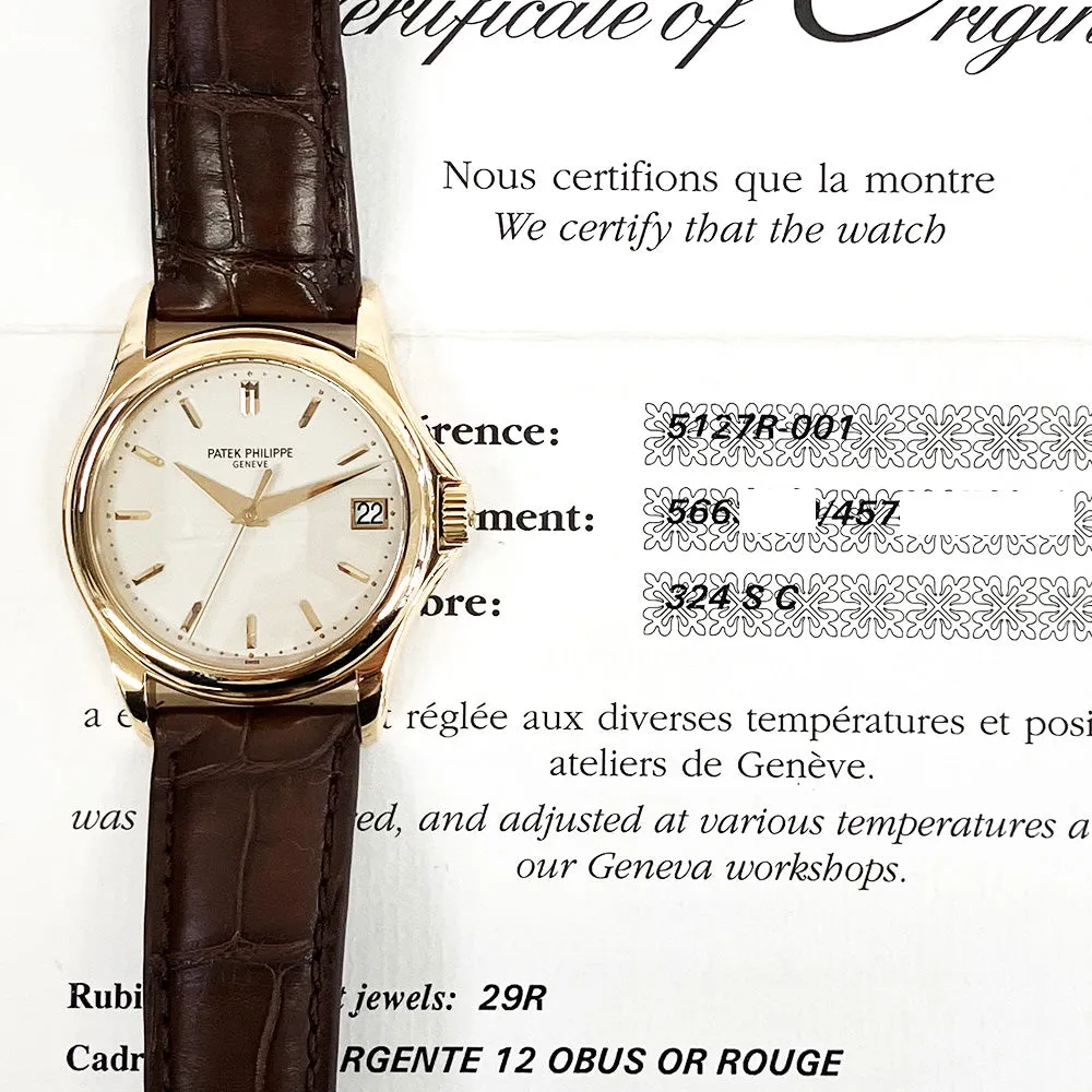 Patek Philippe Calatrava 5127R-001 Silver Dial Jan 2013