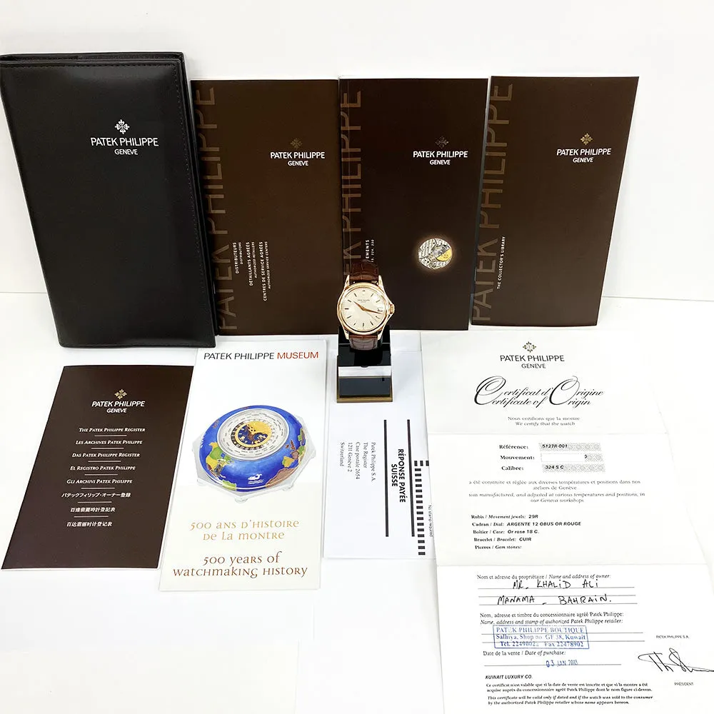Patek Philippe Calatrava 5127R-001 Silver Dial Jan 2013