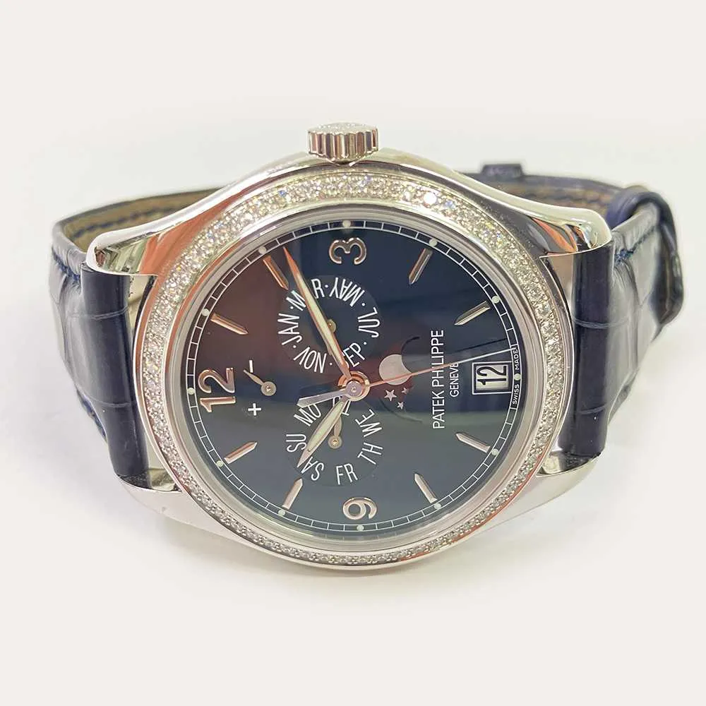 Patek Philippe Complications 5147G-001 Annual Calendar Moon Phase Blue Dial Mar 2022