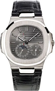 Patek Philippe - Nautilus Mens - White Gold - Leather