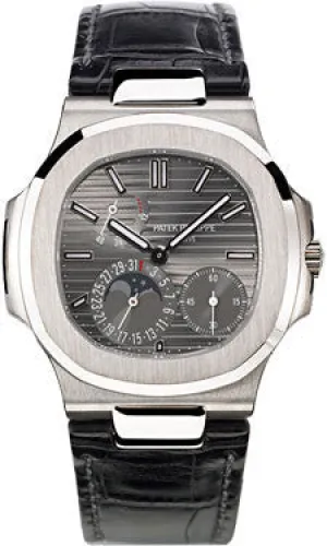Patek Philippe - Nautilus Mens - White Gold - Leather