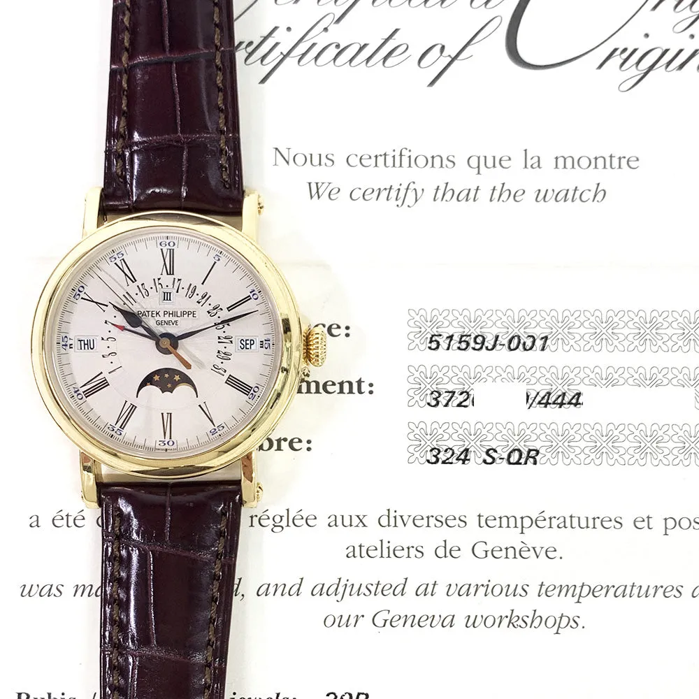 Patek Philippe Perpetual Calendar Grand Complications 5159J-001 White Dial Sep 2008