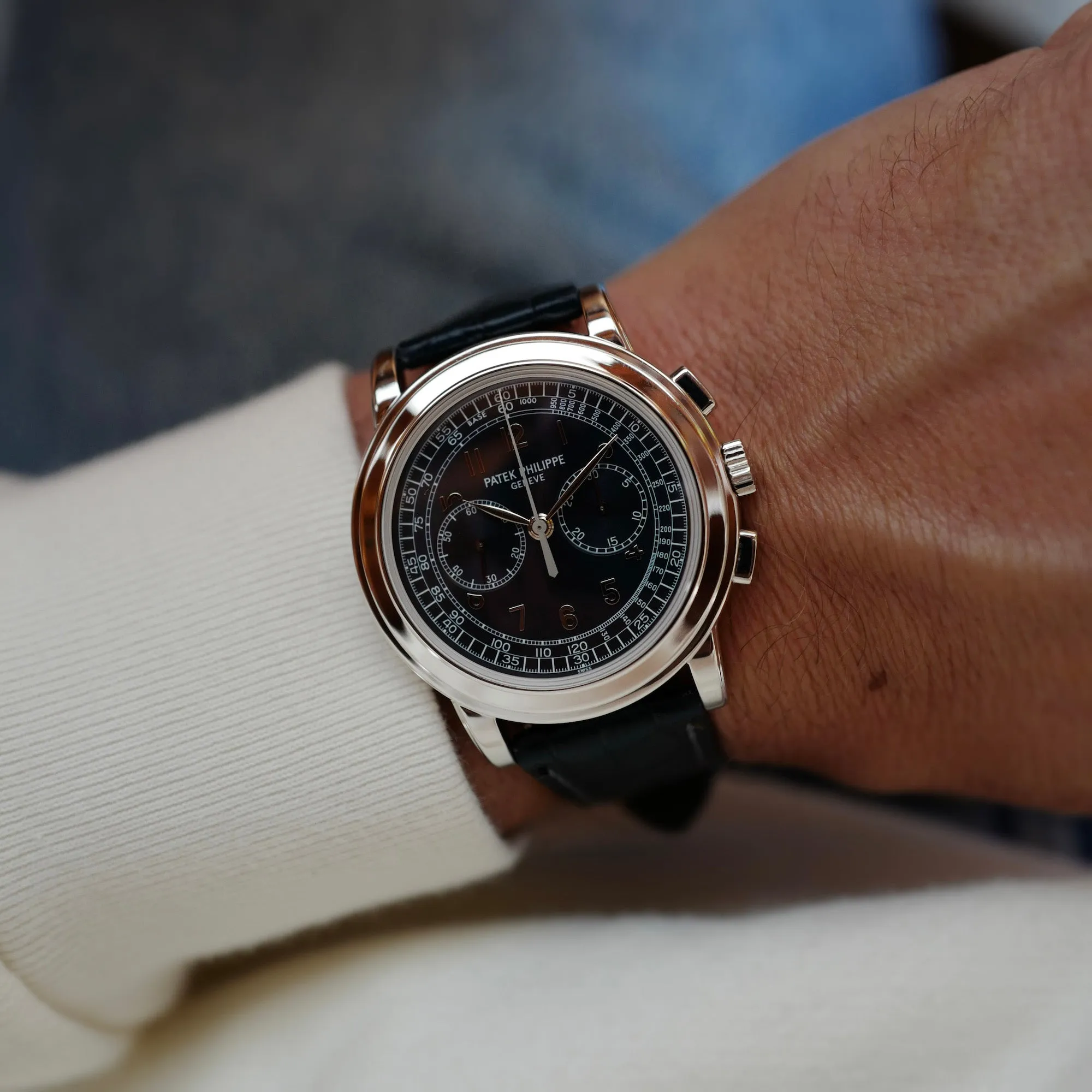 Patek Philippe Platinum Chronograph Watch Ref. 5070P