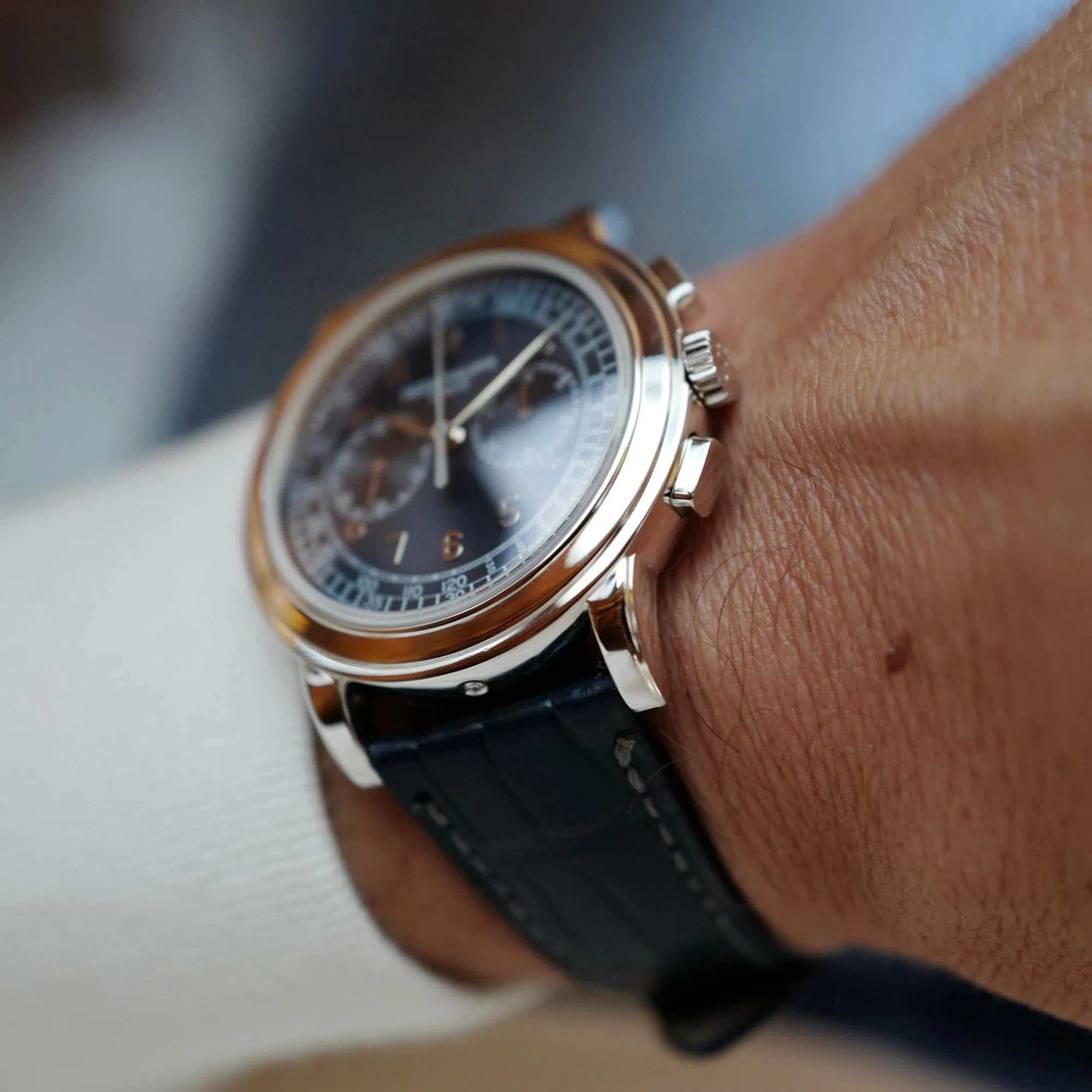 Patek Philippe Platinum Chronograph Watch Ref. 5070P