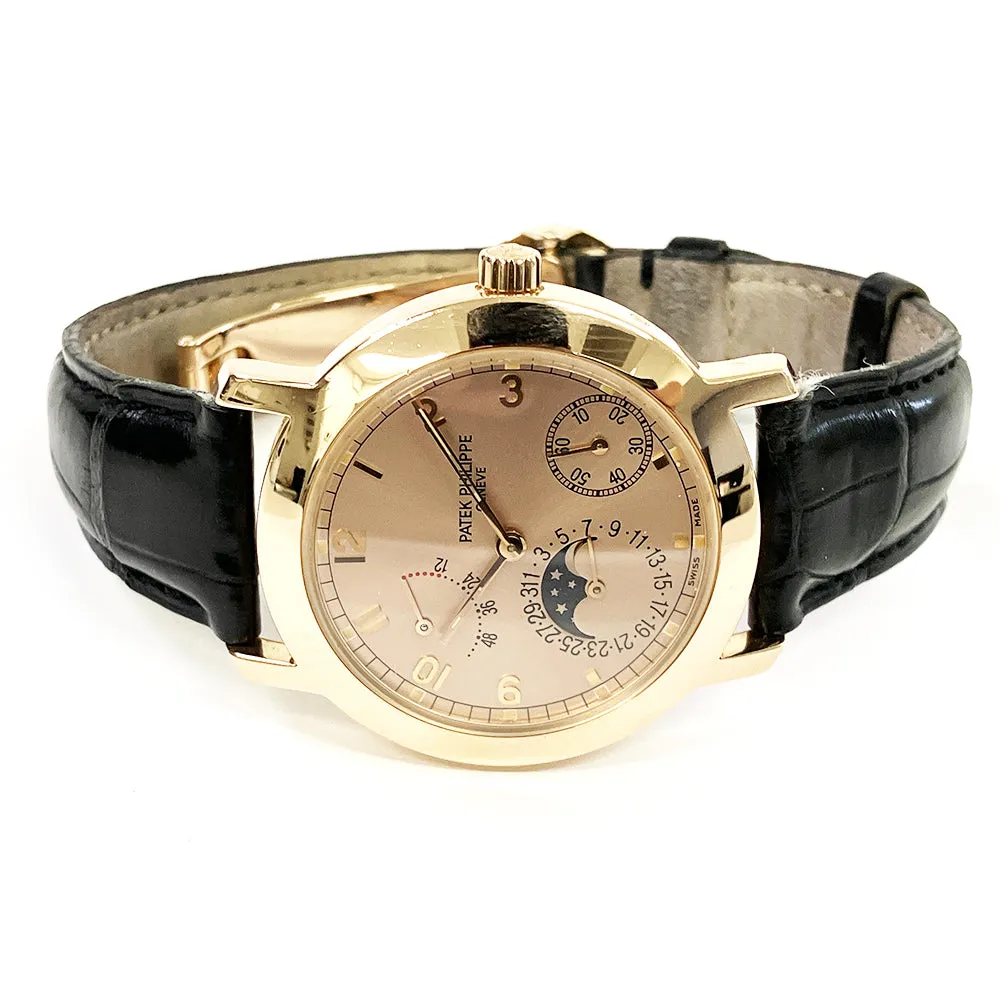Patek Philippe Power Reserve Moon Phases 5055R-001 Rose Dial Nov 1999
