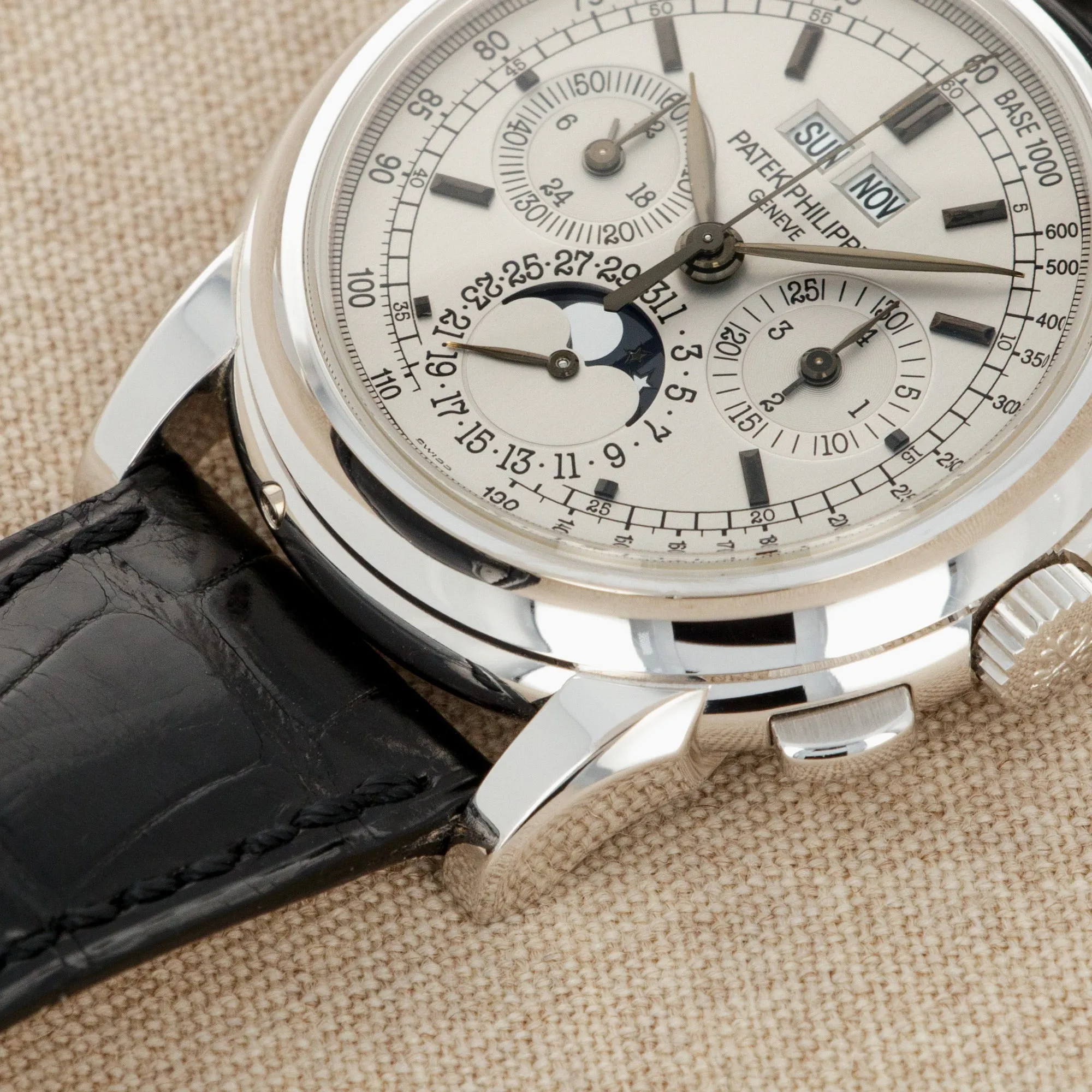 Patek Philippe White Gold Perpetual Calendar Chronograph Watch Ref. 5970