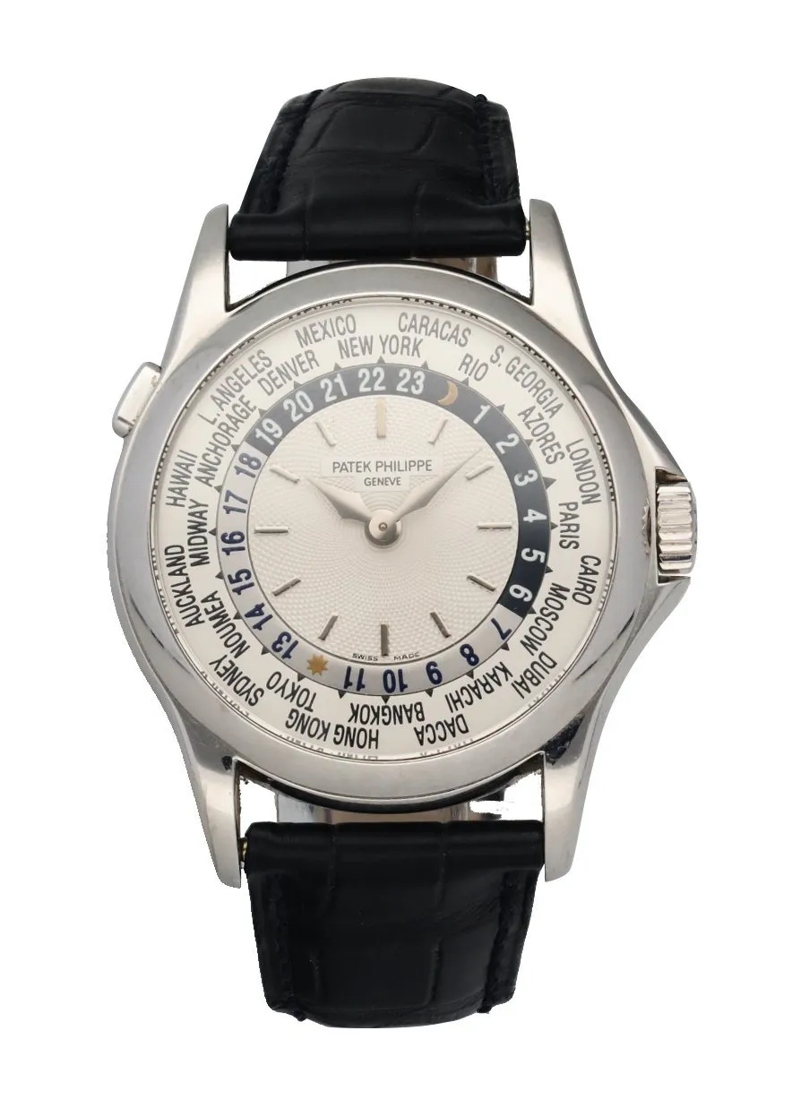 Patek Philippe World Time 5110G-001 18K White Gold Men's Watch Box & Papers