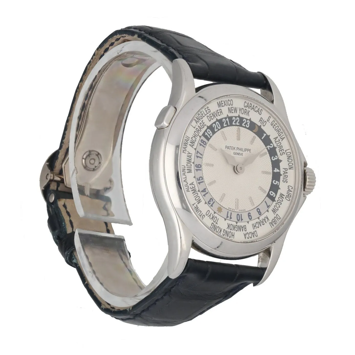 Patek Philippe World Time 5110G-001 18K White Gold Men's Watch Box & Papers