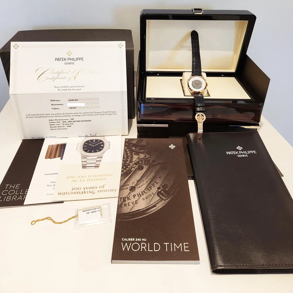 Patek Philippe World Time 5230R-001 Grey Dial Mar 2017