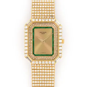 Patek Philippe Yellow Gold Diamond & Emerald Watch