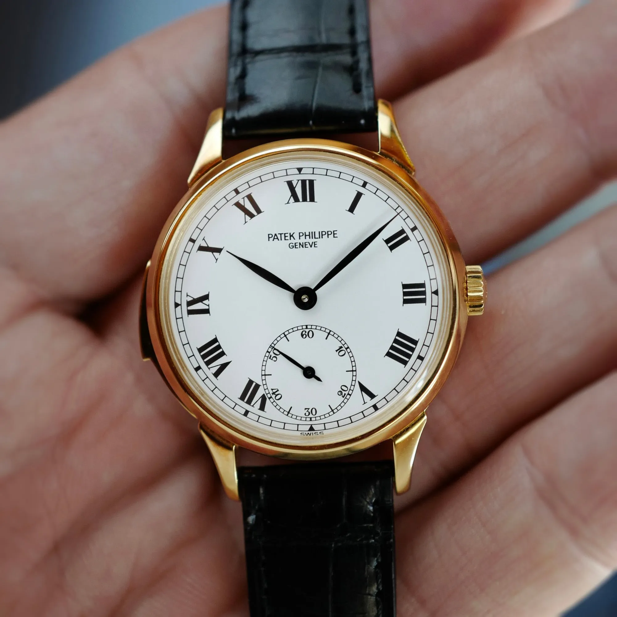 Patek Philippe Yellow Gold Minute Repeater Enamel Watch Ref. 3979 (New Arrival)