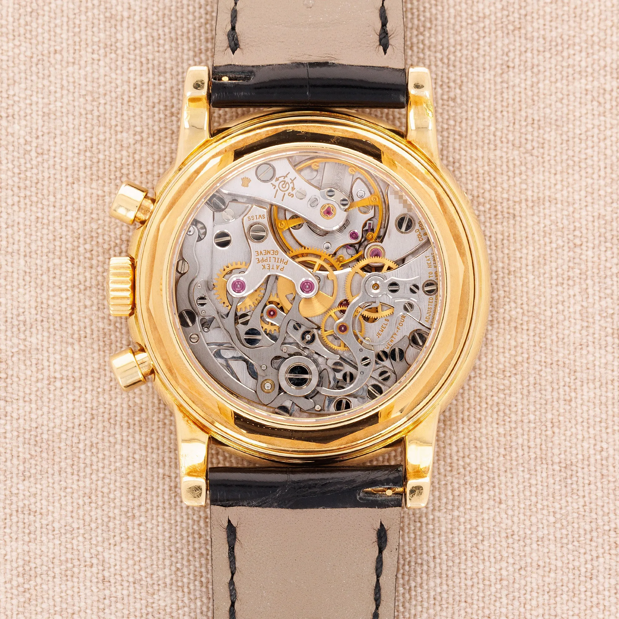 Patek Philippe Yellow Gold Perpetual Calendar Baguette Watch Ref. 3990