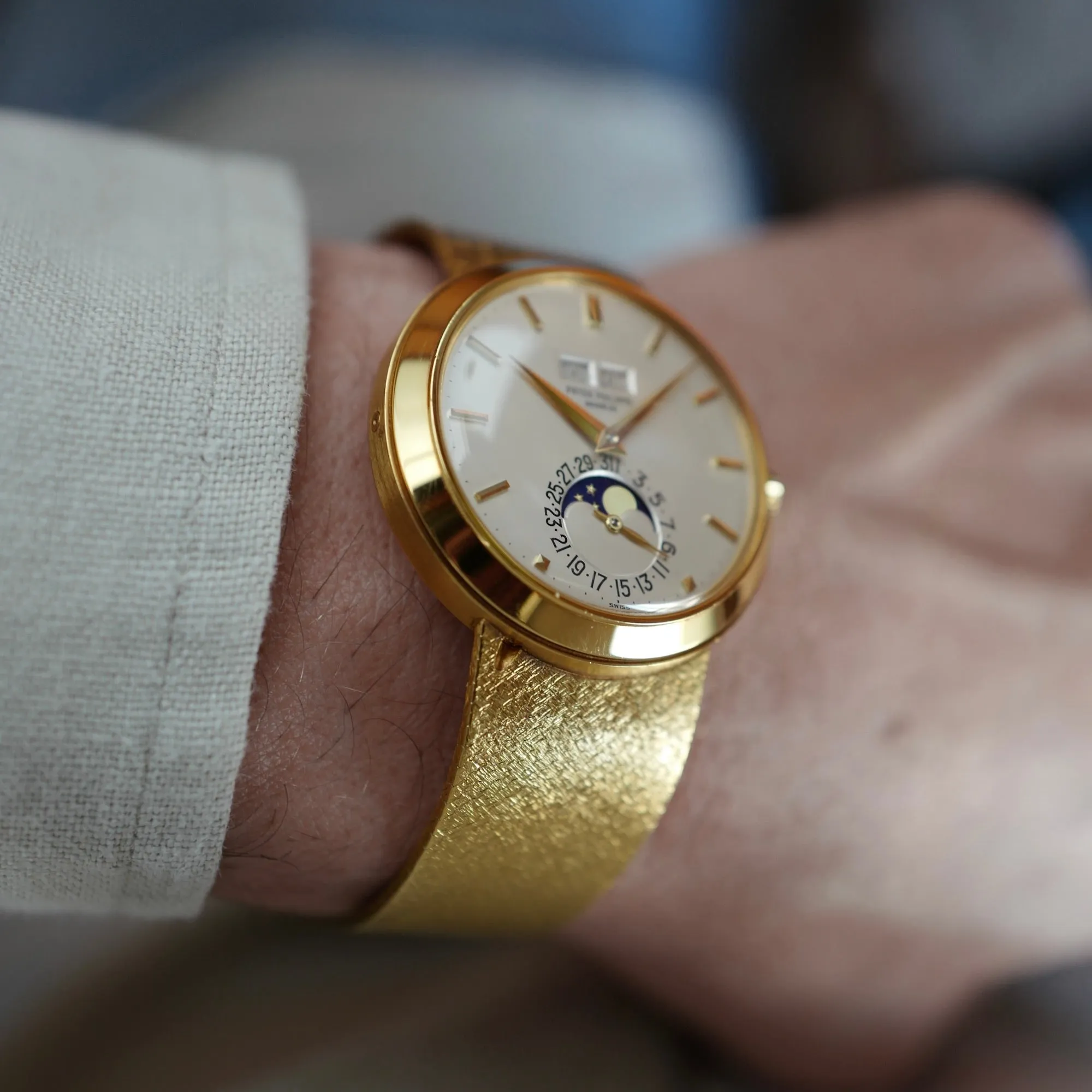 Patek Philippe Yellow Gold Perpetual Calendar Ref. 3448 on a Bracelet (Private Sale)