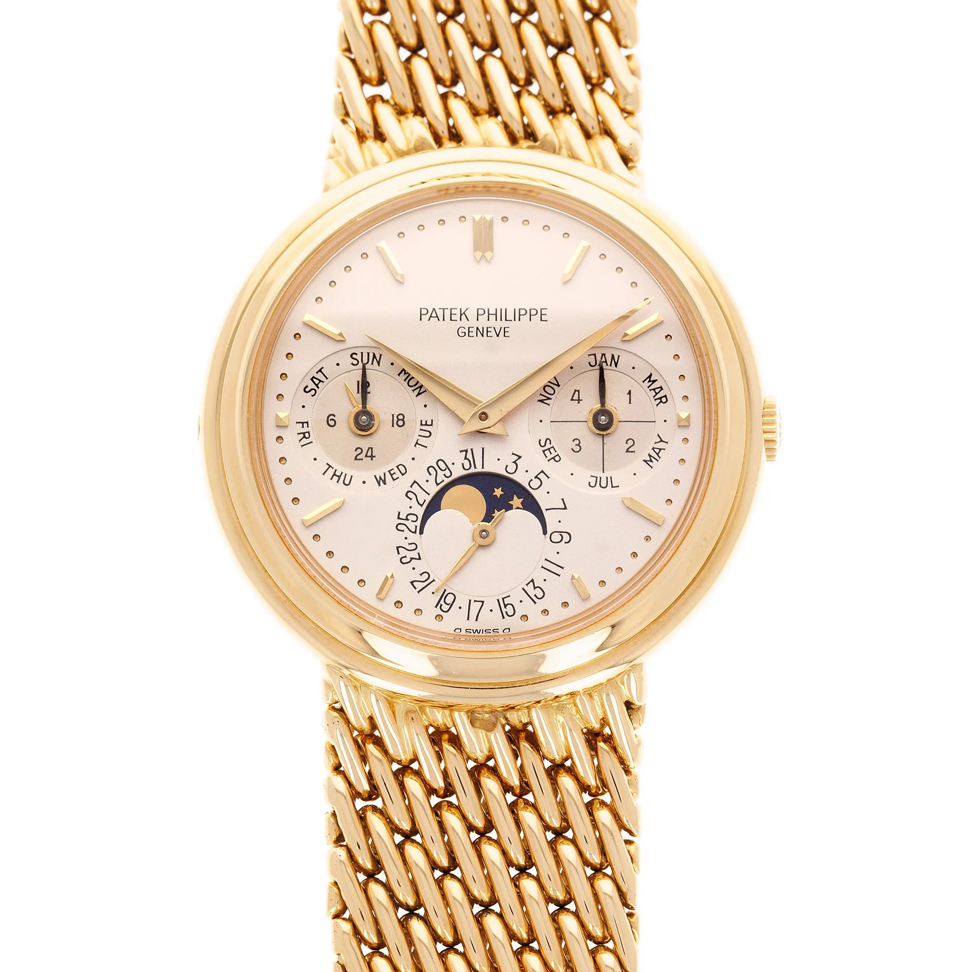 Patek Philippe Yellow Gold Perpetual Calendar Watch Ref. 3945