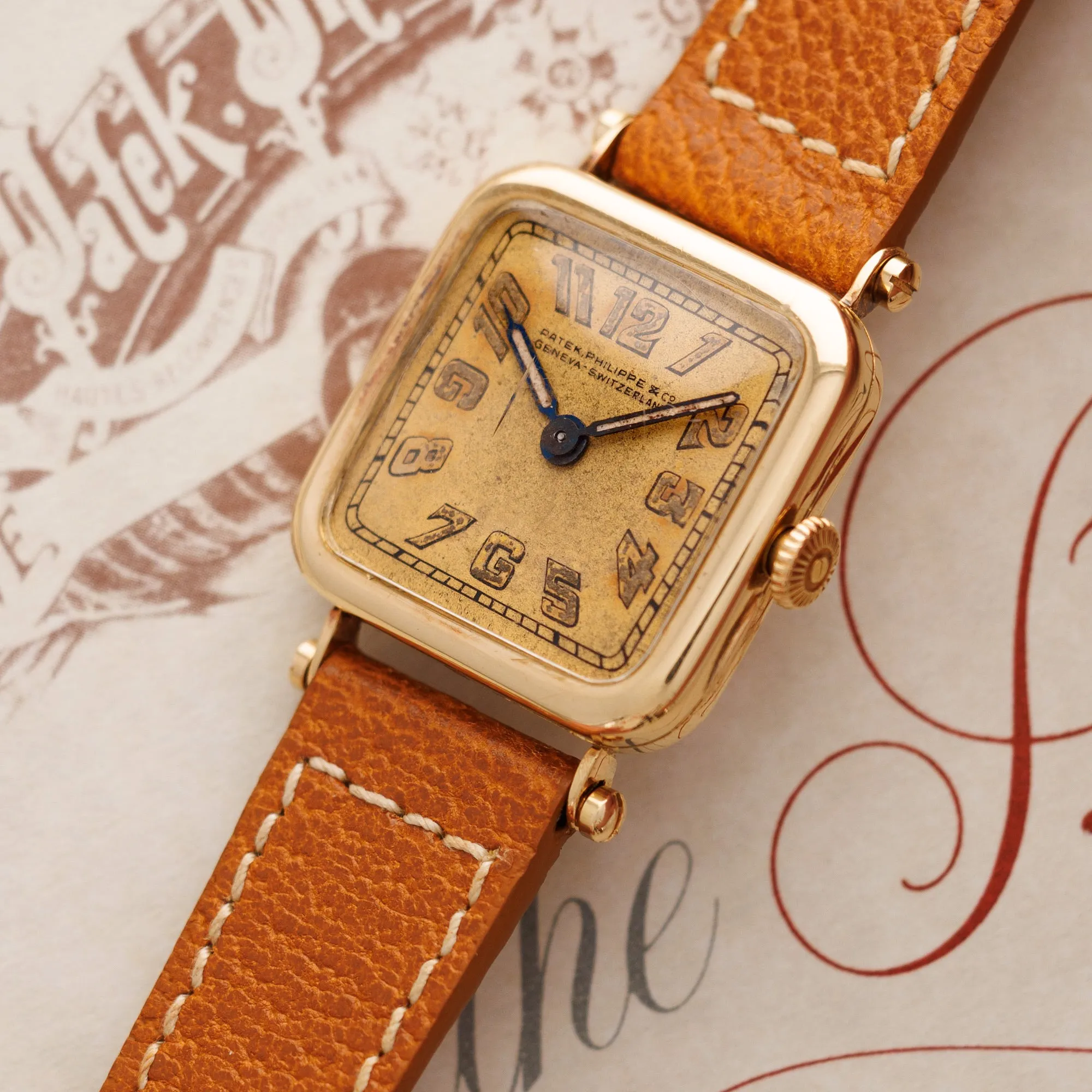 Patek Philippe Yellow Gold Square Watch Ref. 5 from 1920