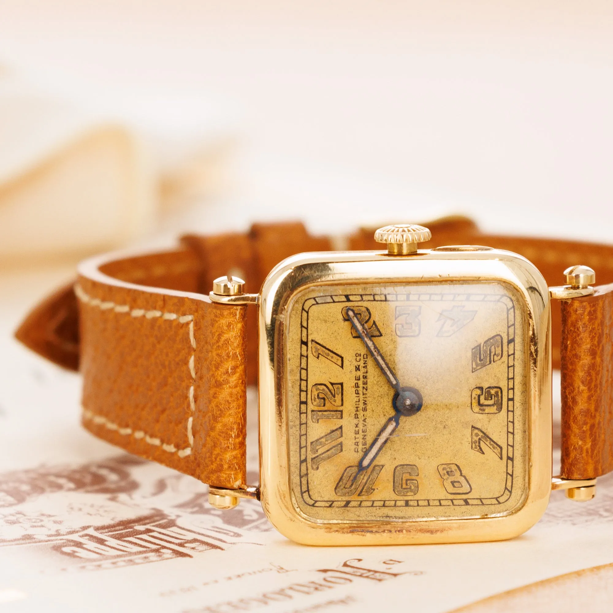 Patek Philippe Yellow Gold Square Watch Ref. 5 from 1920