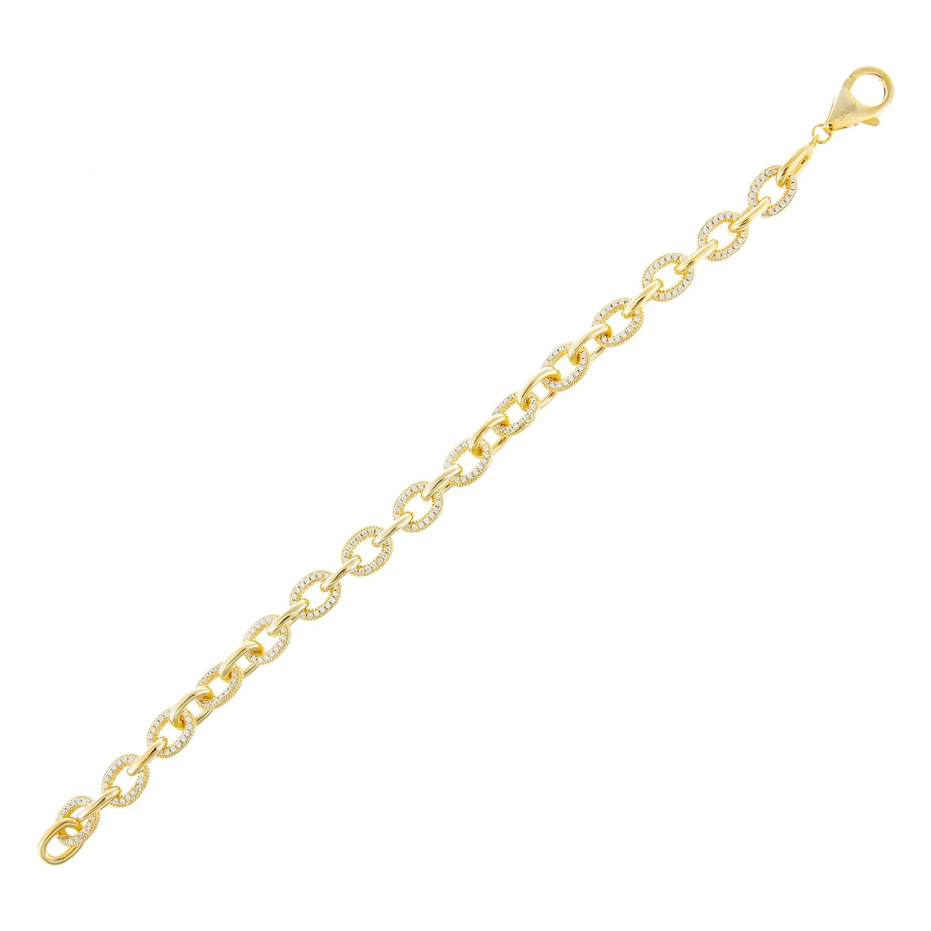 Pavé Round Link Bracelet